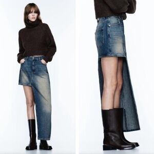 NWT ZARA Asymmetric Denim Mini Maxi Skirt
Blogger Favorite Women’s Size Medium